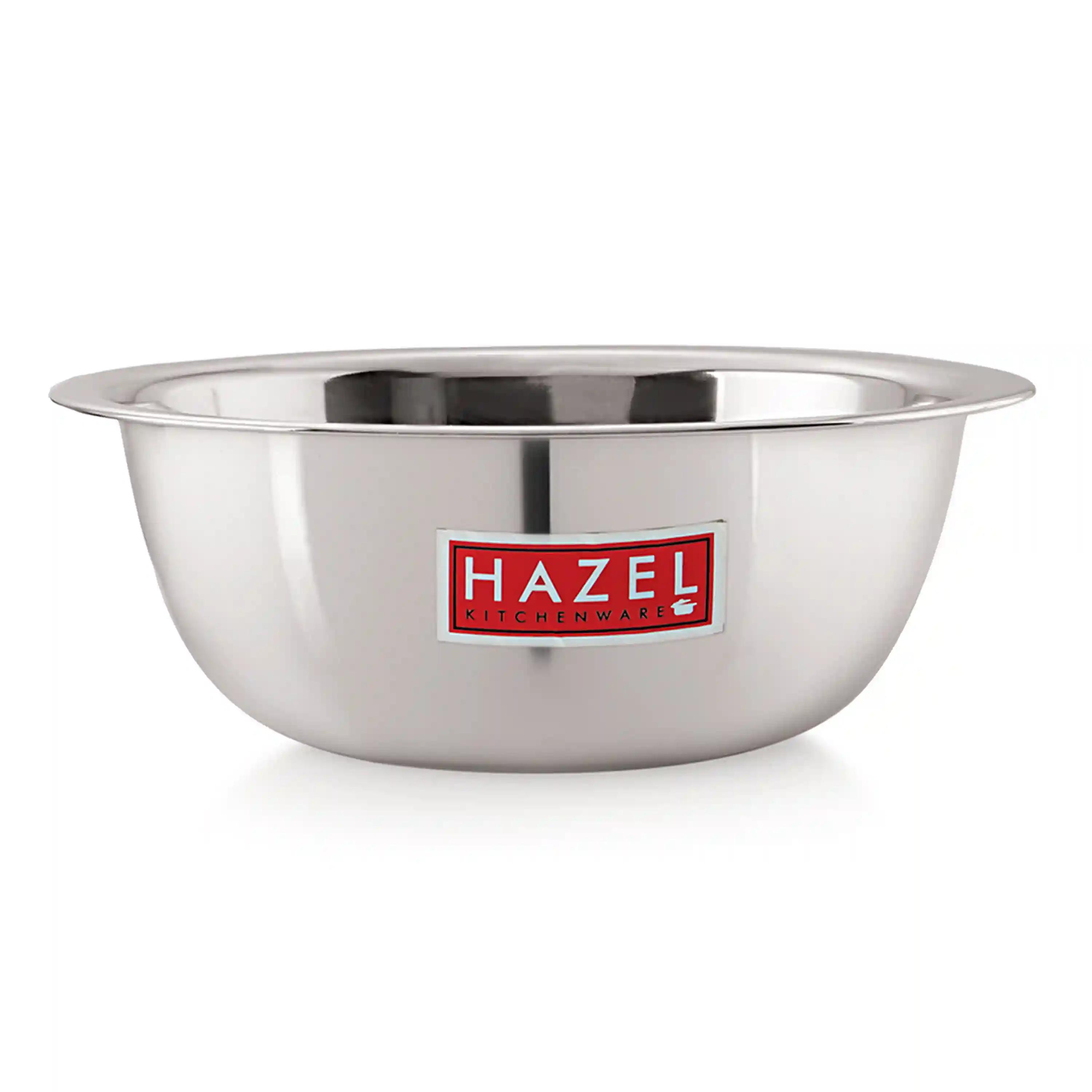 HAZEL Stainless Steel Mixing Bowl | Mixing Bowl for Cake Batter | Kitchen and Baking Accessories Items