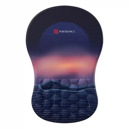 Portronics Comfipad Wrist Rest Mouse Pad with Soft Foam Cushion, Ergonomic Design, Wrist Support, Pain Relief, Non-Slip Base, mouse pad for Gaming, Laptop, PC, Computer