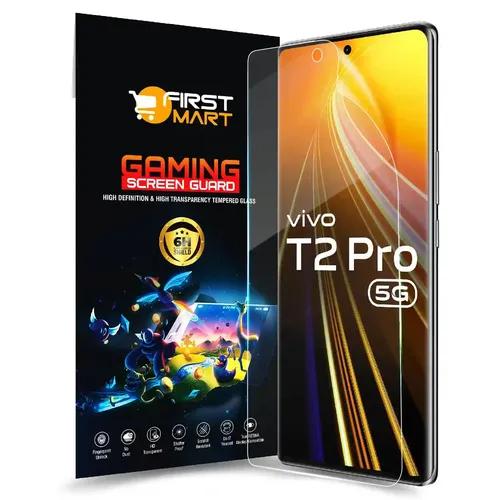 FIRST MART Screen Protector for Vivo T2 Pro 5G - Nano Fiber Unbreakable Membrane Case Friendly Full Edge to Edge Screen Coverage & Installation Kit (Gaming Clear)