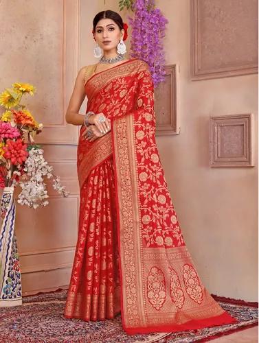 Banarasi Soft Georgette Jaal Silk Saree