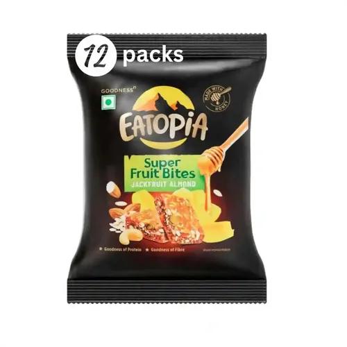 EATOPIA Jackfruit Almonds Fruit Minis | 100% Natural Energy Bar, No Preservatives | Sugar Free Breakfast Snacks | Dry Fruits Protein Bar | Oats & Honey, Nuts & Seeds