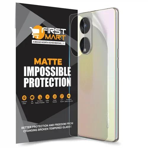 FIRST MART Screen Protector for OPPO Reno 8T 5G - Back Nano Fiber Unbreakable Membrane Case Friendly Full Edge to Edge Screen Coverage & Installation Kit (Matte)