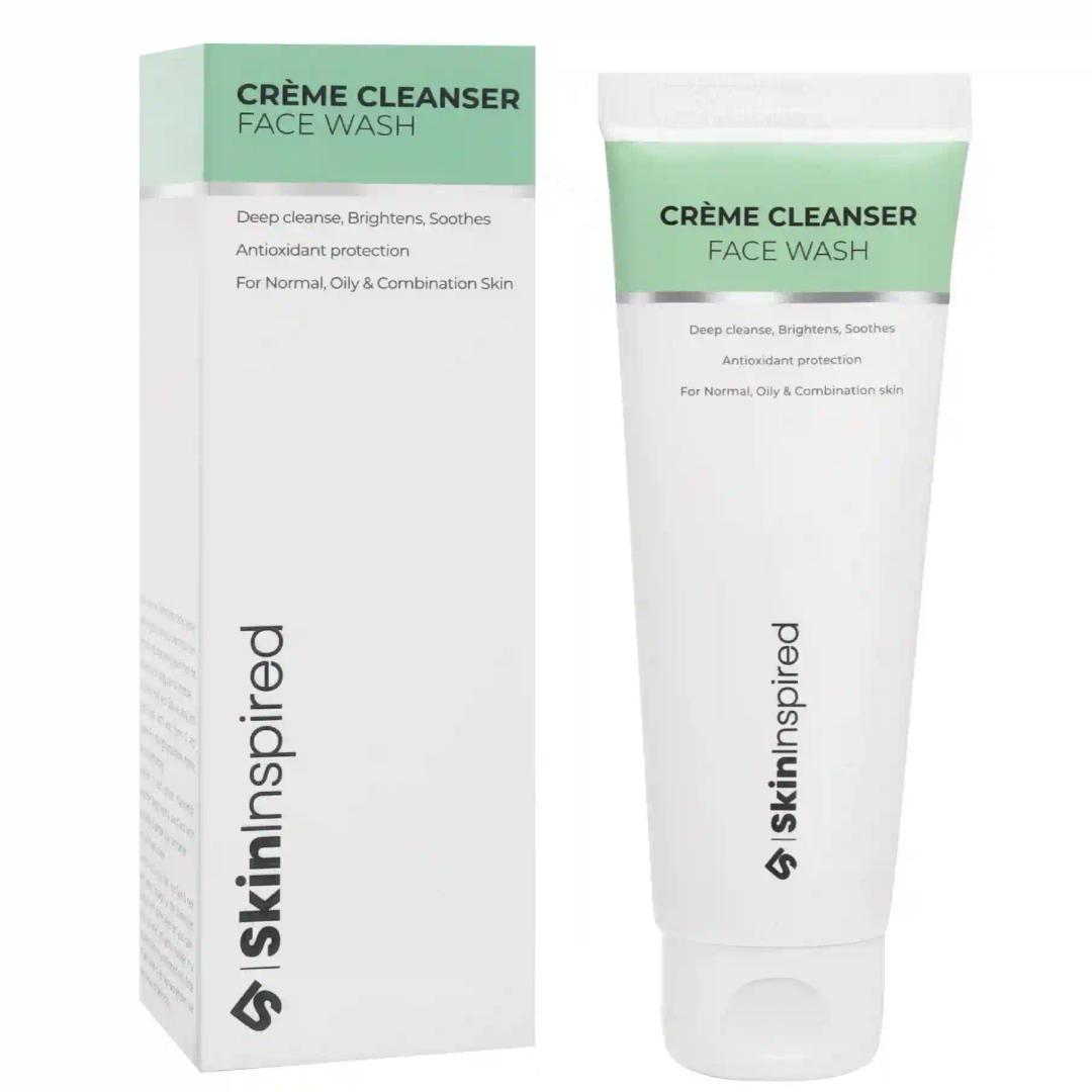 SkinInspired Crème Cleanser Facewash | Complete Cleansing | SkinInspired Crème Cleanser Facewash | Complete Cleansing | Skin Brightening | Moisturizing | For Normal, Combination, Oily & Acne-Prone Skin | Salicylic Acid + Lactic Acid + Vitamin C | 70 ml Skin Brightening | Moisturising | For Normal, Combination, Oily & Acne-Prone Skin | Salicylic Acid + Lactic Acid + Vitamin C | 70 ml