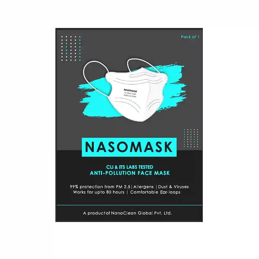 NANOCLEAN N95 Face Mask Soft, 5 layered face Anti Pollution Nasomask with Protective soft and comfortable 5 layer filteration Face Mask with earloop for Men and Women (Pack Of 1)