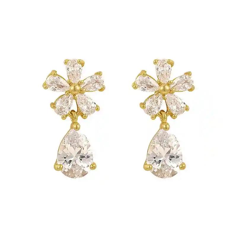 Floral Crystal Earring