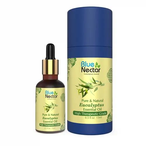 BLUE NECTAR Pure and Natural Eucalyptus Essential Oil for Beard, Skin, Face, Hair Aroma diffuser (15 ml)