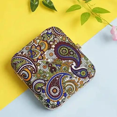 Stylish New Floral Printed Designer Clutch For Women - Multicolour