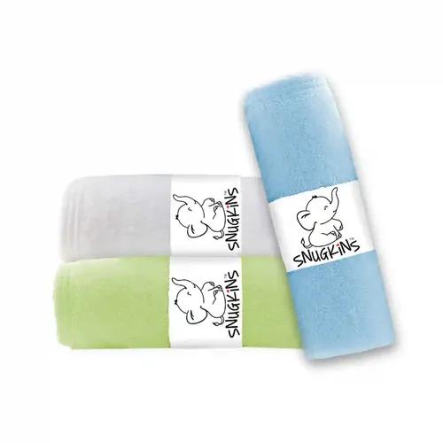 Snugkins Bamboo Baby Washcloths(10" x10") - Pack of 3