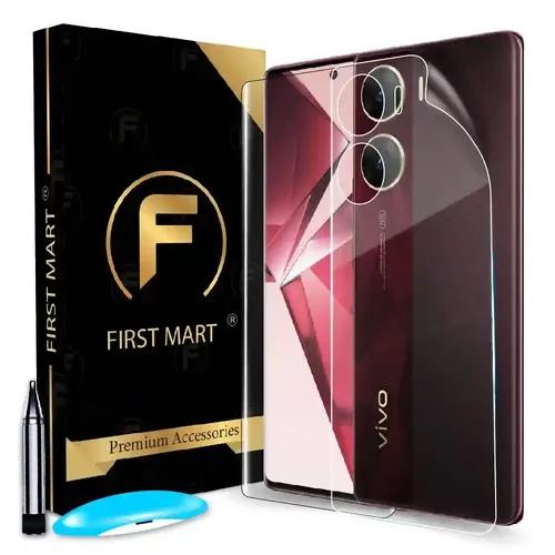 FIRST MART UV Tempered Glass for Vivo V29e 5G with Edge to Edge Full Screen Coverage and Easy Installation Kit and Back Nano Membrane 4 layer