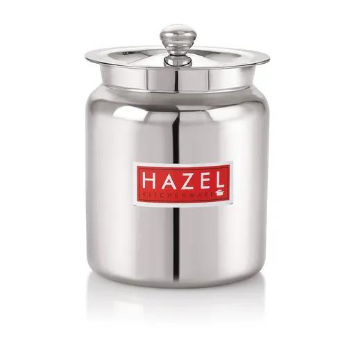 HAZEL Stainless Steel Oil and Ghee Container for Kitchen | Multipurpose Oil Container | Capacity of 600 ml, Silver