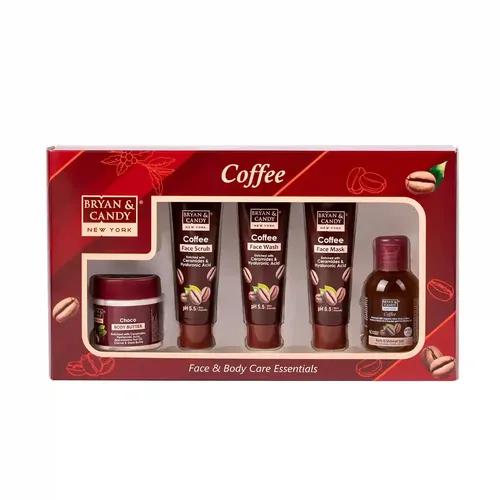 Bryan & Candy Coffee Bath Kit Gift Set For Women & Men | Choco Body Butter, Face Wash, Face Scrub, Face Mask, Bath & Shower Gel | Vegan, pH 5.5, SLS & Paraben-Free |