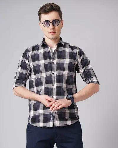 Blue Julian Checks Shirt - XL (42)