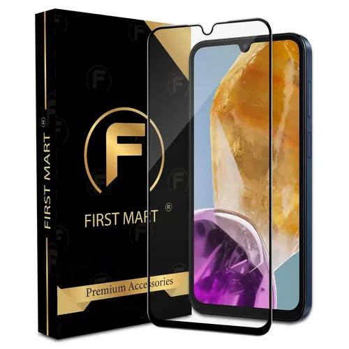 FIRST MART Premium Tempered Glass for Samsung Galaxy M15 5G with Edge to Edge Coverage and Easy Installation Kit, Pack of 1