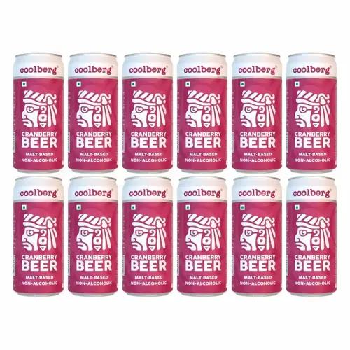 Coolberg Cranberry Non Alcoholic Beer 300ml CANs - Pack of 12 (300ml x 12)