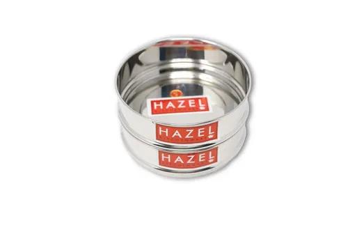 HAZEL Alfa Cooker Container | Cooker Vessel Set for 3 Litre I Set of 2 with Glossy Finish Utensil Set Stainless Steel Cooker Dabba, Stackable Cooker Separator