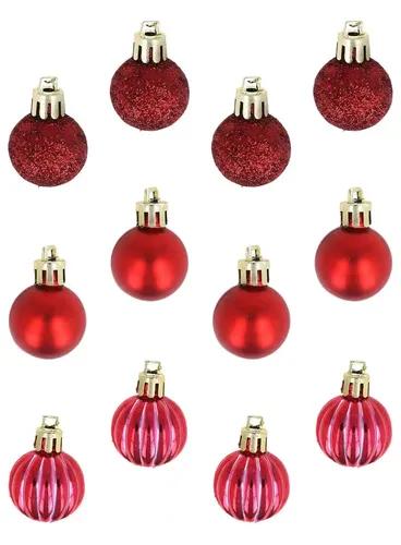 WebelKart 12 pcs Christmas Tree Decorations Set (Assorted Balls) Medium Size