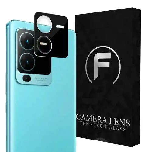 FIRST MART Camera Lens Protector for Vivo V25 Pro 5G | Tempered Glass 9H Hardness Camera Cover Screen Protector | Black & Case Friendly