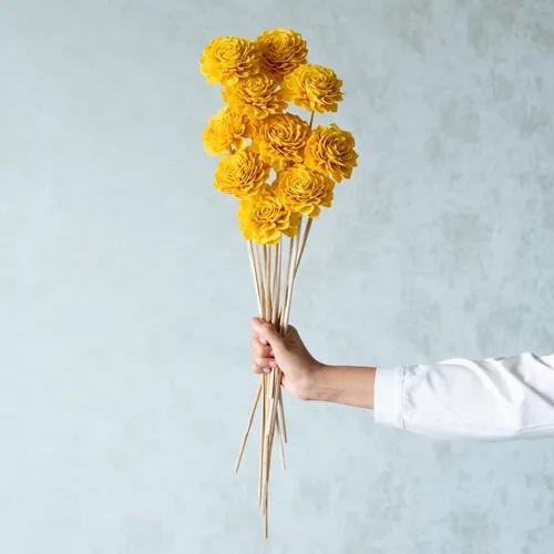 Yellow Sola Bingo Flower Sticks (10 Sticks)