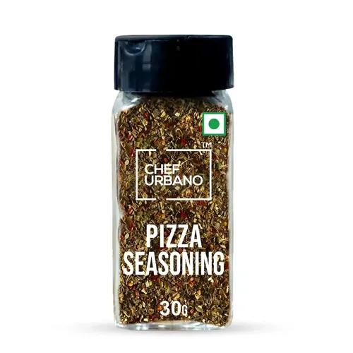 Chef Urbano Pizza Seasoning Spice Mix 30g | Italian Pizza / Pasta Oregano | Imported Herb Sprinkler | All Natural Premium Spices | All Purpose Seasoning | Glass Bottle | Vegetarian - Pack of 1