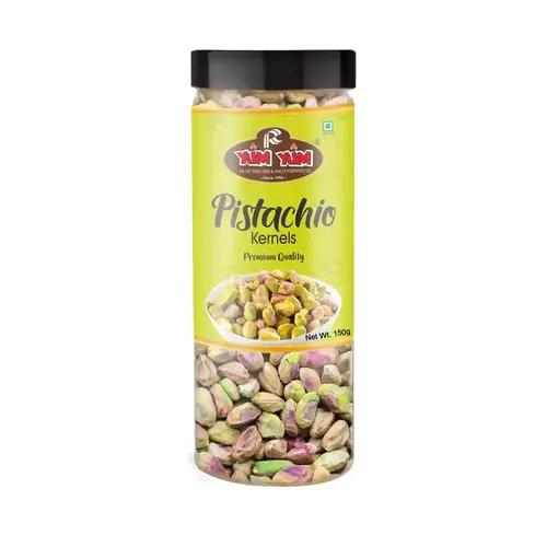 YUM YUM Premium Unsalted Pistachio Kernels 150g Jar | Super Crunchy & Delicious | No Gluten | No GMO