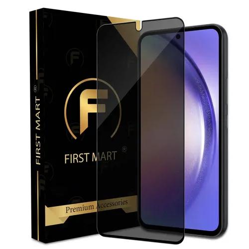 FIRST MART Edge to Edge Privacy Black Tempered Glass for Samsung Galaxy A54 5G and Samsung S23 FE 5G Full Screen Coverage with Easy Installation Kit