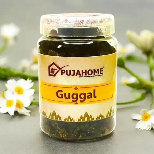 Pujahome Commiphora Guggal for Puja Dhoop Dhuni or Hawan (150 gram Box x 2)