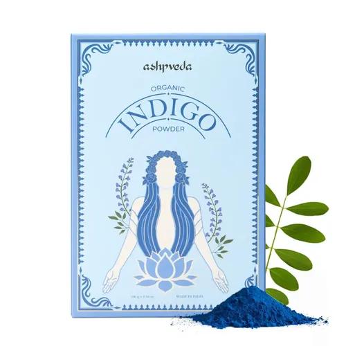 ASHPVEDA Organic Hair Colour Indigo Powder Ammonia & PPD Free Long Lasting Hair Color for a Stronger Scalp, Silkier and Shining Hair | Chemical Free Hair Color for Women and Men (100 gm, Indigo)