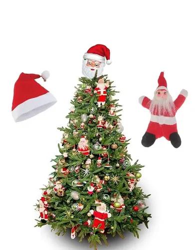 WebelKart® Combo of 2 FT Christmas Tree (Table/Desktop) with 24 pcs Christmas Decorations(Assorted), 1 pc Santa Cap & 1 pc Santa Soft Toy for Kids