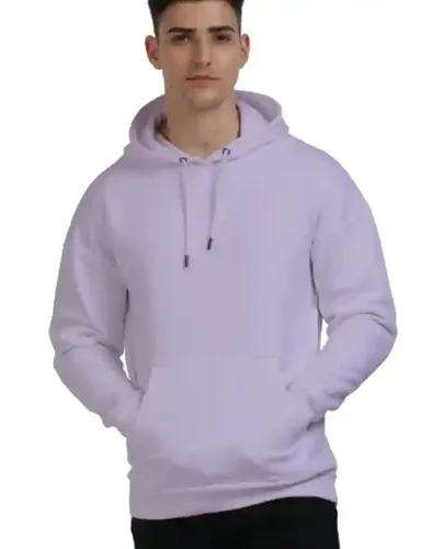 Everyday Essentials - Unisex Oversized Plain hooded sweatshirt hoodie - Lavender - S