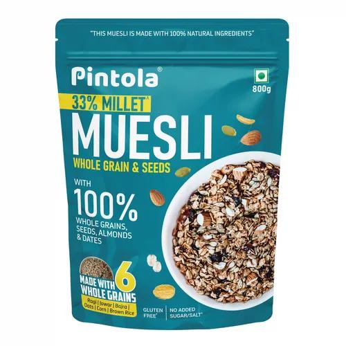 Pintola Whole Grain & Seeds Muesli with 33% Millet (800g)