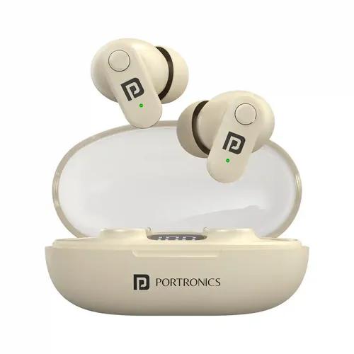 Portronics Harmonics Twins S16 In Ear Wireless TWS Earbuds with 24 Hrs Playtime, Clear Calls, Game & Music Mode, Low Latency, Bluetooth 5.3v, LED Display, Type C Fast Charging