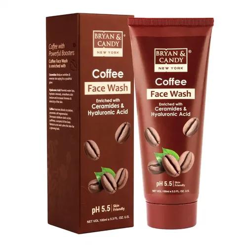 Bryan & Candy Coffee Face Wash For Men And Women Enriched with Ceramides and Hyaluronic Acid (100 gm)