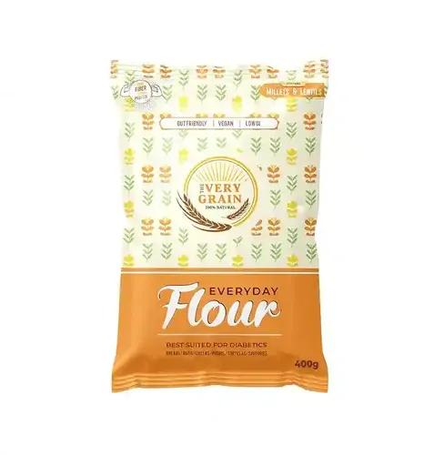 The Very Grain Everyday Flour No Wheat Low GI Contains Barley, Jowar, Ragi, Bajra Millets & Green Lentils Makes Fluffy Chapatis Boost Digestion | Diabetic Friendly Multigrain Atta | 400 Grams - Pack of 1