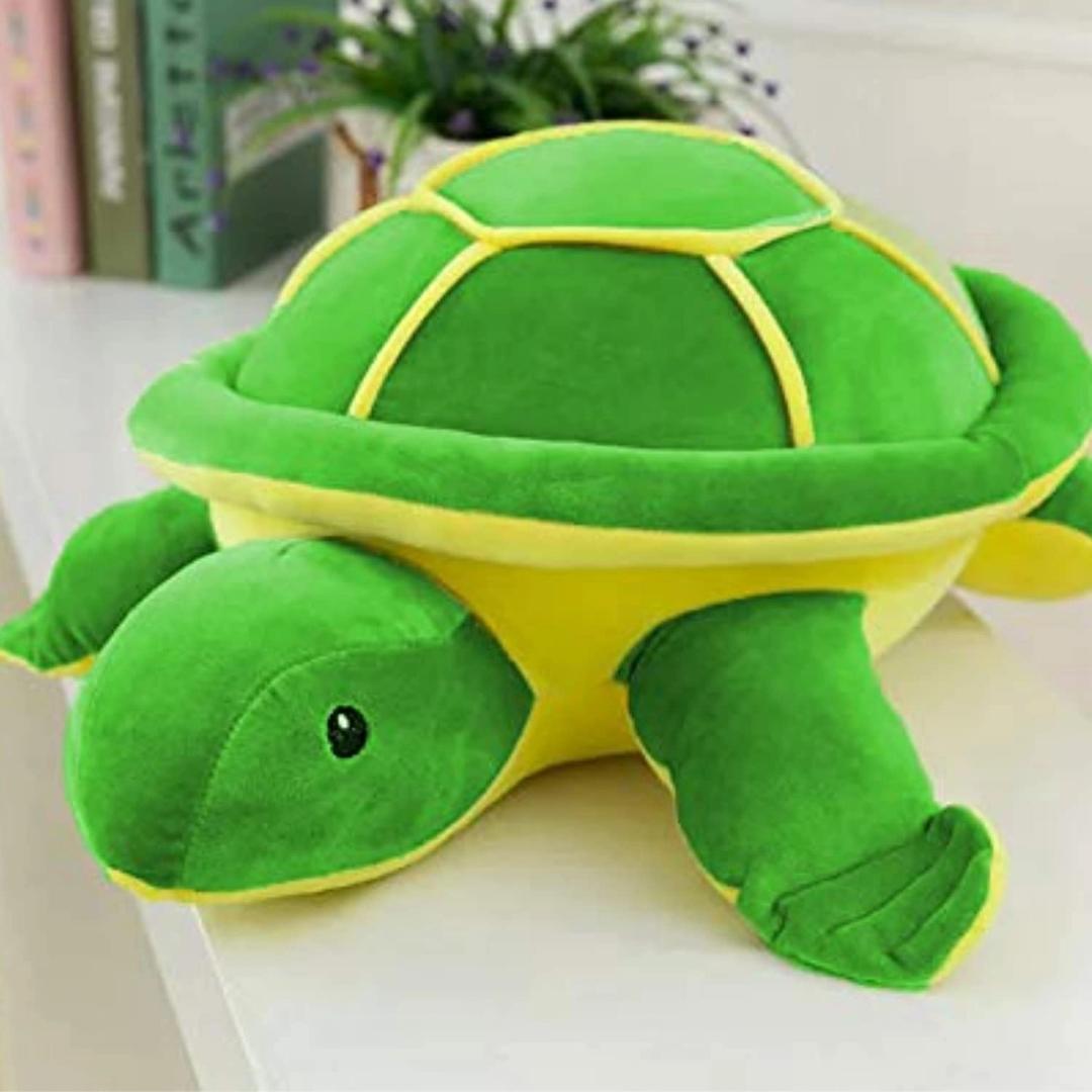 DEARJOY Turtle Baby pillow cum soft toy (Green, 50 cm)